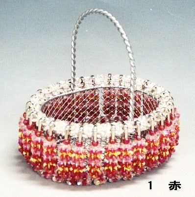 Fromバリ　ビーズバスケット3点セット ビーズ手芸キット インテリアバスケットPart3 山久オリジナル 手芸の山