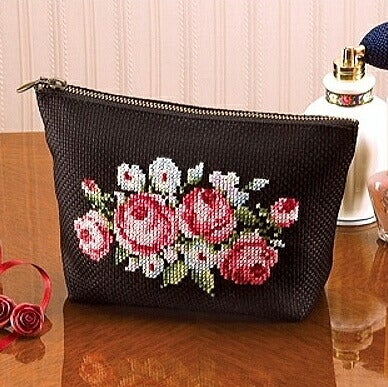 クロスステッチ ししゅうキット ポーチ・バラ 9019 刺繍キット