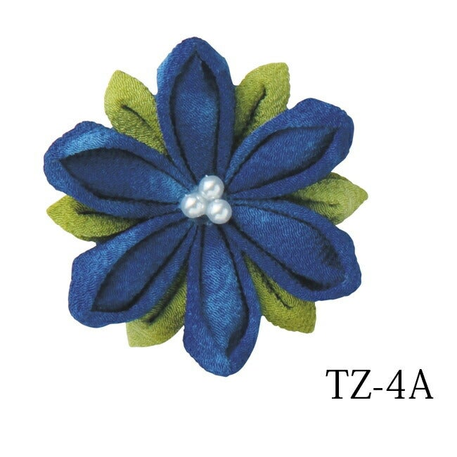 つまみ細工 キット はじめてのつまみ細工 クレマチスのブローチ