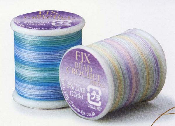 ビーズクロッシェ糸 #8(0.45mm)×20m 同色3個単位 BEAD CROCHET THREAD